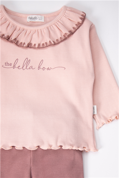 KAŞKORSE SWEAT 2Lİ TAKIM (BELLA BOW) GÜL KURUSU