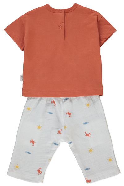 MÜSLİN PANTOLON 2Lİ TAKIM (FUNNY CRAB) ORANJ