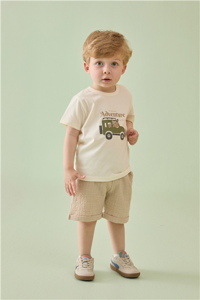 MÜSLİN ŞORT 2Lİ TAKIM (ADVENTURE) BEJ