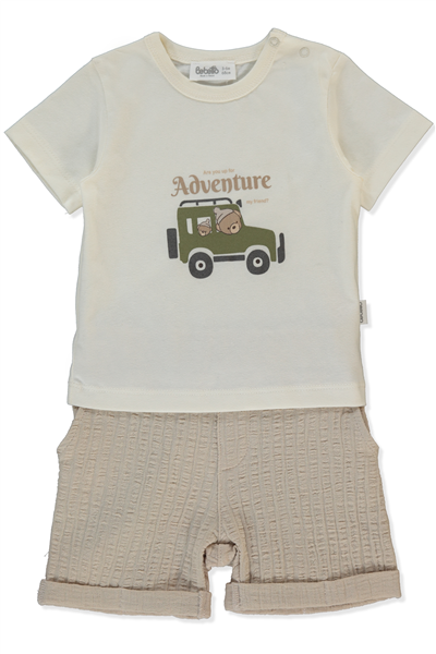 MÜSLİN ŞORT 2Lİ TAKIM (ADVENTURE) BEJ