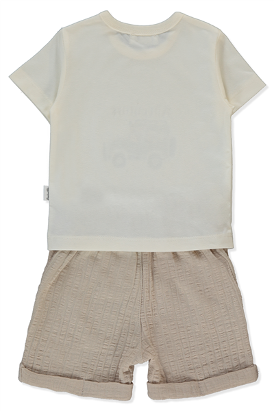 MÜSLİN ŞORT 2Lİ TAKIM (ADVENTURE) BEJ