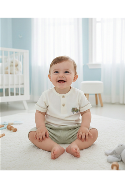 MÜSLİN ŞORT 2Lİ TAKIM (ADVENTURE) YEŞİL