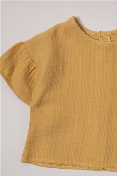 MÜSLİN ŞORT 2Lİ TAKIM (PILLOWY) HARDAL