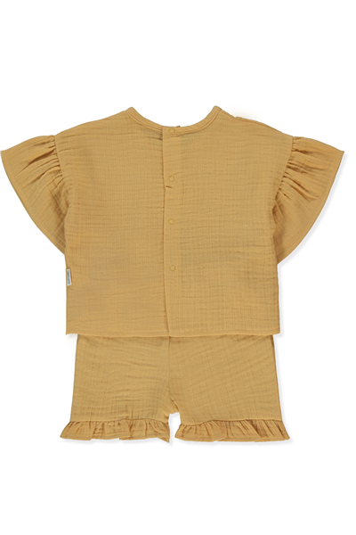 MÜSLİN ŞORT 2Lİ TAKIM (PILLOWY) HARDAL