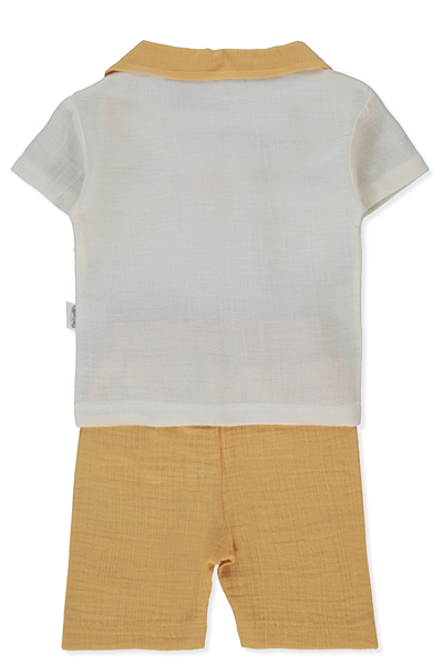 MÜSLİN ŞORT 2Lİ TAKIM (PILLOWY) HARDAL