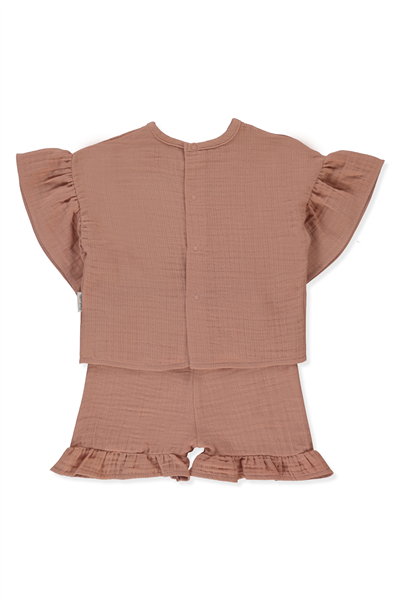 MÜSLİN ŞORT 2Lİ TAKIM (PILLOWY) KİREMİT