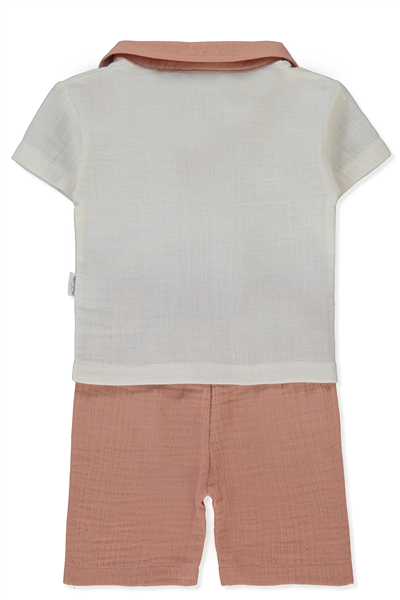 MÜSLİN ŞORT 2Lİ TAKIM (PILLOWY) KİREMİT