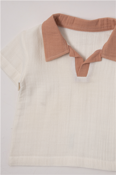 MÜSLİN ŞORT 2Lİ TAKIM (PILLOWY) KİREMİT