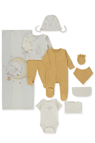 MÜSLİN ZIBIN SET 10LU (PILLOWY) HARDAL