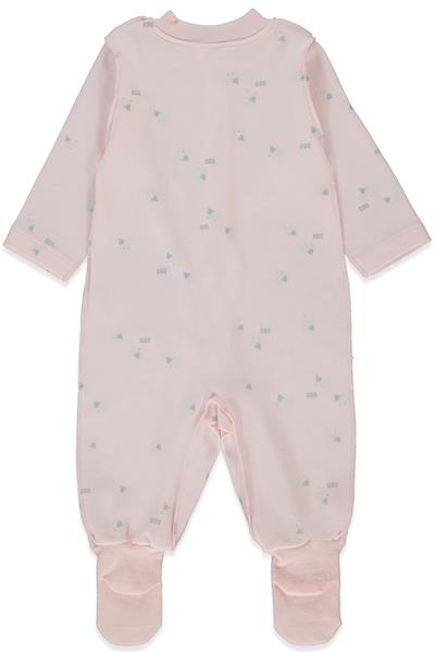 ORGANİK İNTERLOK ÇORAPLI TULUM (ORGANIC SLEEPY SHEEPY) PEMBE