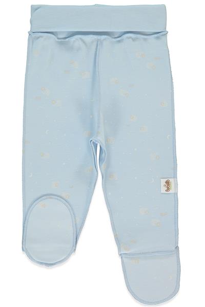 ORGANİK İNTERLOK PATİKLİ PANTOLON (ORGANIC SLEEPY SHEEPY) MAVİ