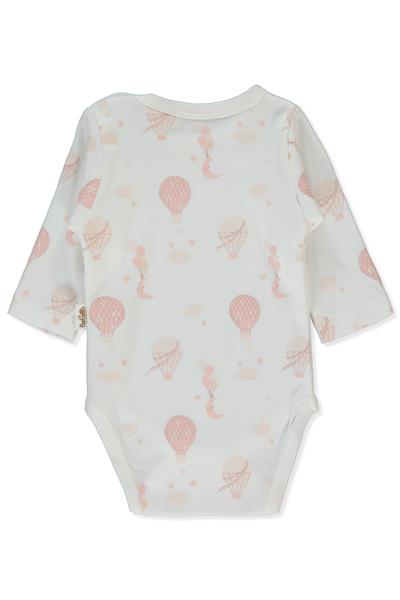 ORGANİK İNTERLOK UZUN KOLLU BODY AY (ORGANIC BORN WITH LOVE) EKRU