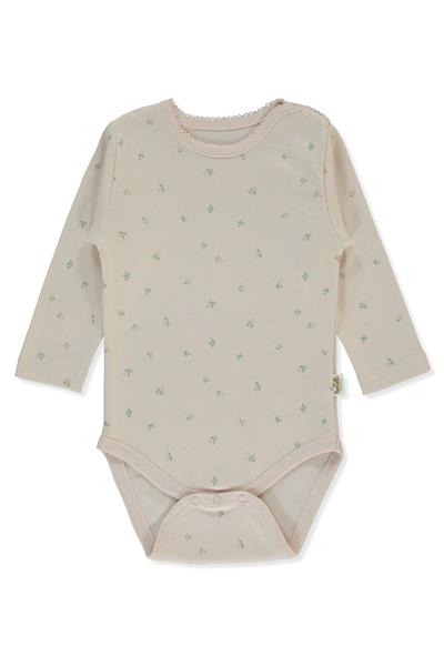 ORGANİK İNTERLOK UZUN KOLLU BODY YAŞ (ORGANIC CUTE BEAR) SOMON