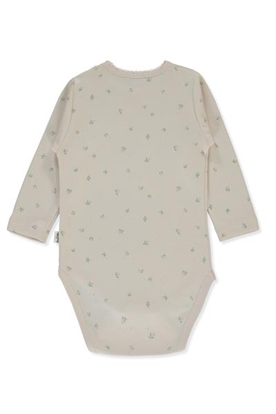 ORGANİK İNTERLOK UZUN KOLLU BODY YAŞ (ORGANIC CUTE BEAR) SOMON