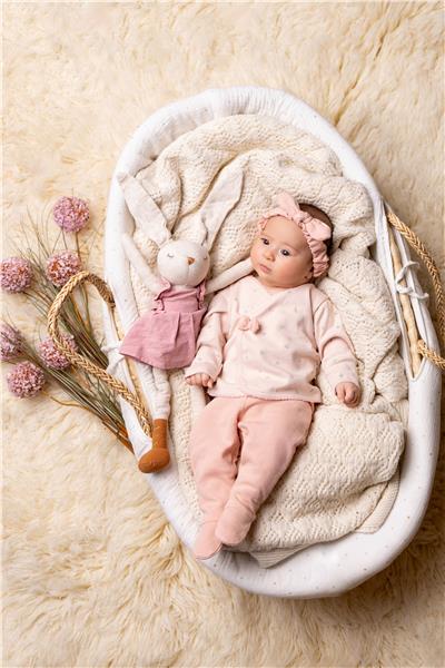 ORGANİK İNTERLOK ZIBIN SET 3LÜ (ORGANIC CUTE BEAR) PEMBE