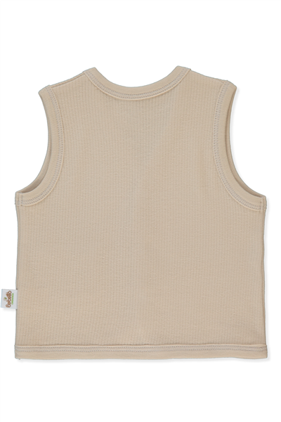 ORGANİK RAPORLU İNTERLOK YELEK (ORGANIC BE NATURE) BEJ