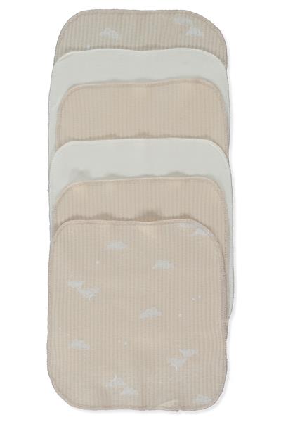 ORGANİK RAPORLU KAŞKORSE MENDİL 6LI (ORGANIC BORN WITH LOVE) BEJ