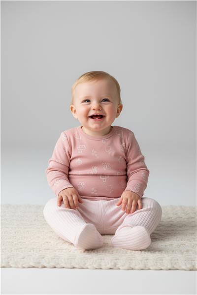 PATİKLİ PANTOLON 2Lİ (CUTE BUNNY) PEMBE