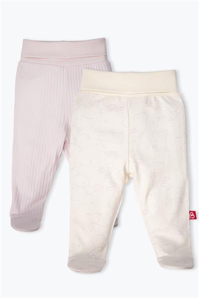 PATİKLİ PANTOLON 2Lİ (CUTE BUNNY) PEMBE