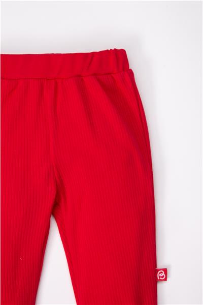 PATİKSİZ PANTOLON 2Lİ (ALWAYS RAPORLU İNTERLOK) KIRMIZI