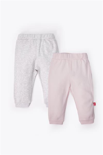 PATİKSİZ PANTOLON 2Lİ (ALWAYS RAPORLU İNTERLOK) PEMBE