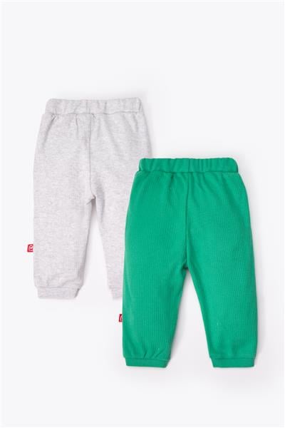 PATİKSİZ PANTOLON 2Lİ (ALWAYS RAPORLU İNTERLOK) YEŞİL