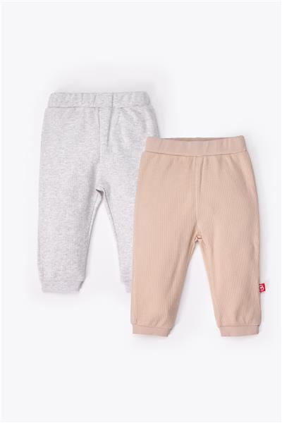 PATİKSİZ PANTOLON 2Lİ (ALWAYS RAPORLU İNTERLOK) BEJ