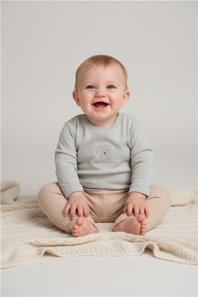 PATİKSİZ PANTOLON 2Lİ (CUTE BEAR) BEJ