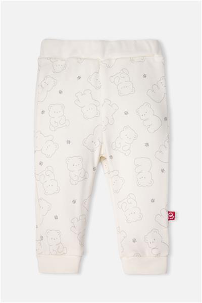 PATİKSİZ PANTOLON 2Lİ (CUTE BEAR) GRİ MELANJ