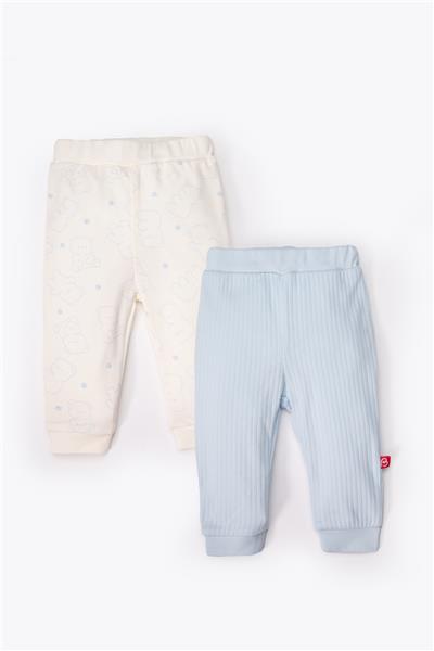 PATİKSİZ PANTOLON 2Lİ (CUTE BEAR) MAVİ