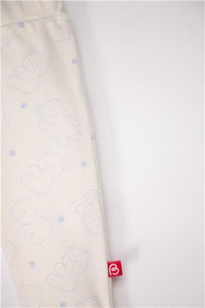 PATİKSİZ PANTOLON 2Lİ (CUTE BEAR) MAVİ