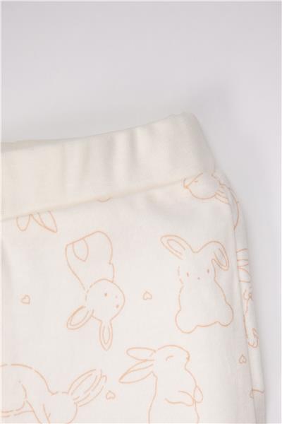 PATİKSİZ PANTOLON 2Lİ (CUTE BUNNY) BEJ
