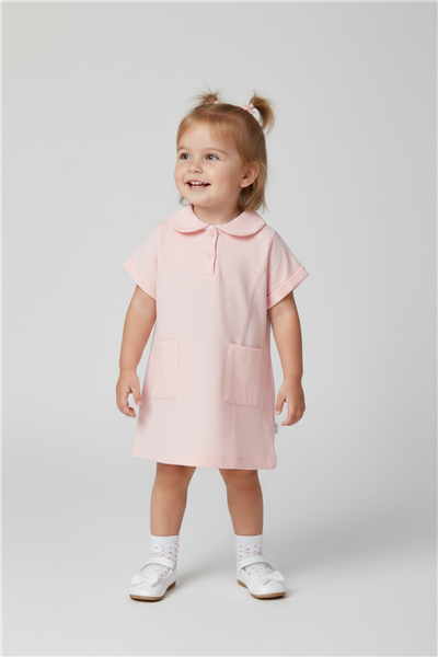 PİKE ELBİSE (COLORFUL MOMENT) PEMBE