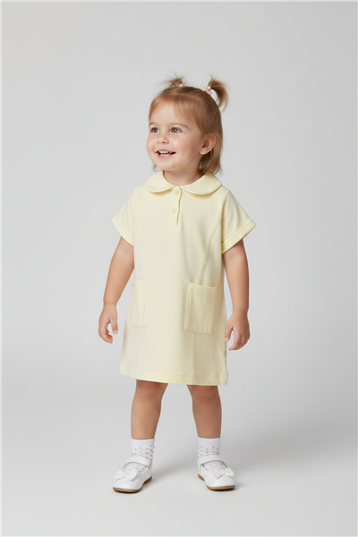 PİKE ELBİSE (COLORFUL MOMENT) SARI