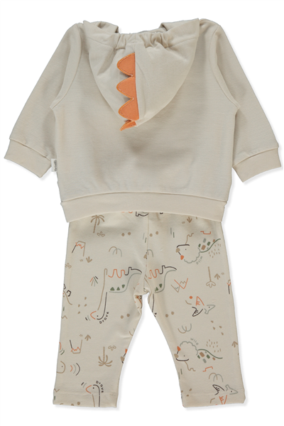 PİKE HIRKA 3LÜ TAKIM (DINO) BEJ