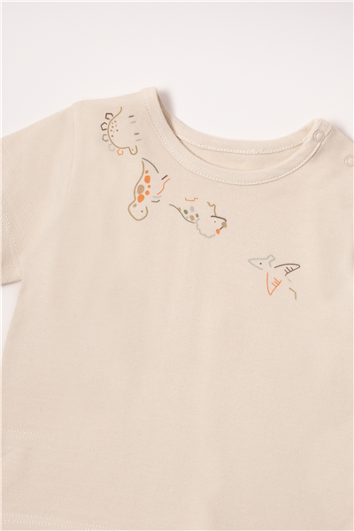 PİKE HIRKA 3LÜ TAKIM (DINO) BEJ