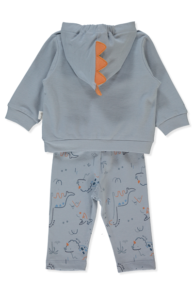 PİKE HIRKA 3LÜ TAKIM (DINO) MAVİ