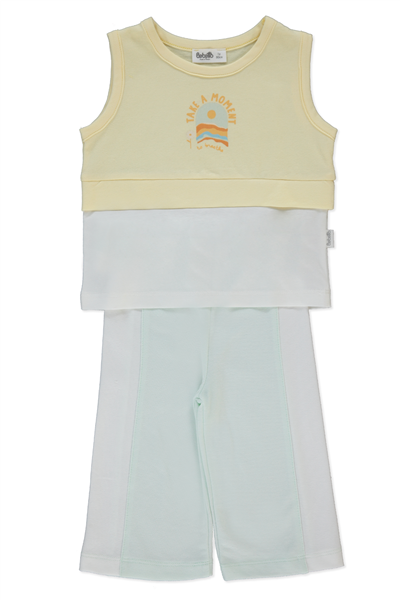 PİKE PANTOLON 2Lİ TAKIM (COLORFUL MOMENT) SARI