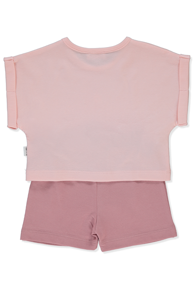 PİKE ŞORT 2Lİ TAKIM (COLORFUL MOMENT) PEMBE