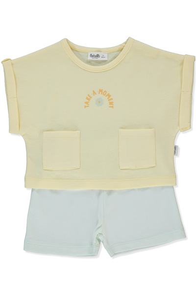 PİKE ŞORT 2Lİ TAKIM (COLORFUL MOMENT) SARI