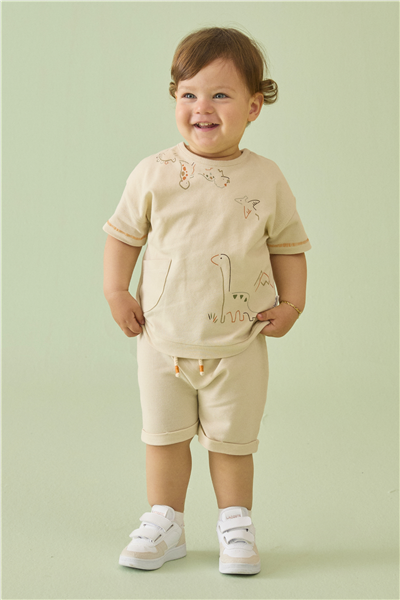 PİKE ŞORT 2Lİ TAKIM (DINO) BEJ