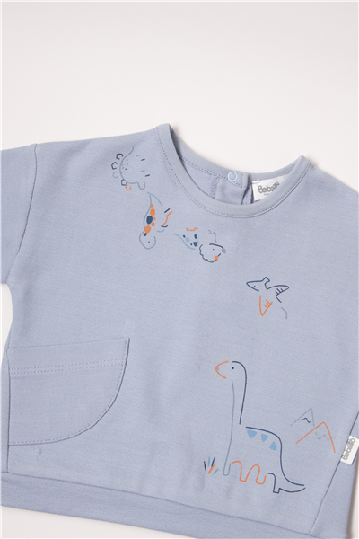 PİKE ŞORT 2Lİ TAKIM (DINO) MAVİ