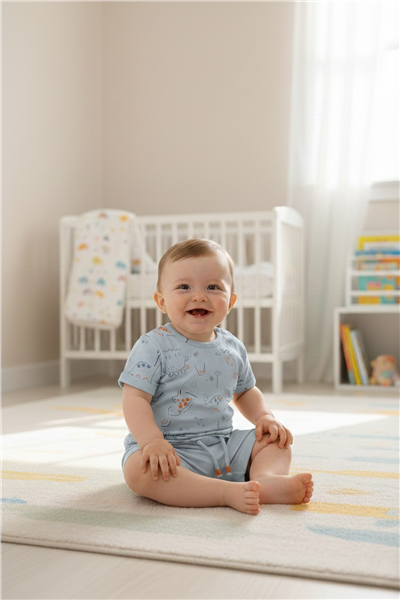 PİKE ŞORT 2Lİ TAKIM (DINO) MAVİ