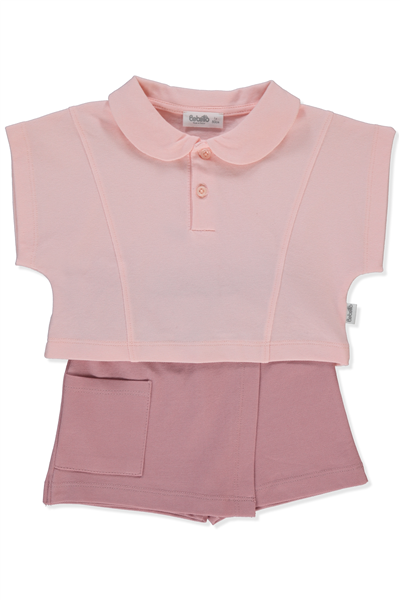 PİKE ŞORT ETEK 2Lİ TAKIM (COLORFUL MOMENT) PEMBE