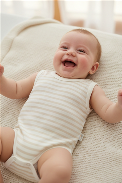 RİBANA ATLET BODY AY (HAPPY ANIMAL) BEJ