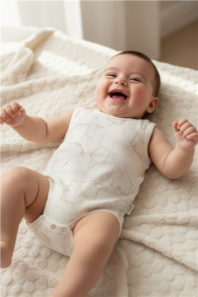 RİBANA ATLET BODY YAŞ (HAPPY ANIMAL) BEJ