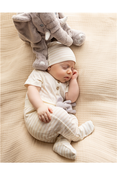 RİBANA BODY SET 3LÜ (HAPPY ANIMAL) BEJ