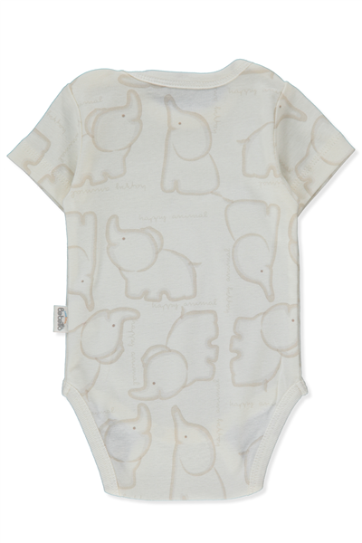 RİBANA KISA KOLLU BODY AY (HAPPY ANIMAL) BEJ