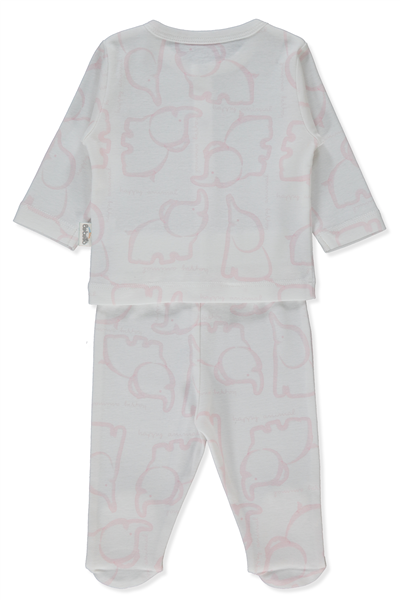 RİBANA PATİKLİ PİJAMA TAKIMI 2Lİ (HAPPY ANIMAL) PEMBE