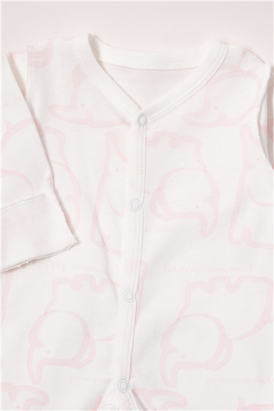 RİBANA PREMATURE TULUM SET 4LÜ (HAPPY ANIMAL) PEMBE